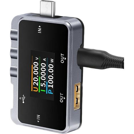 FNAC-28 - Testeur de voltmètre numérique USB, wattmètre 6,5 A 156 W (1/5)