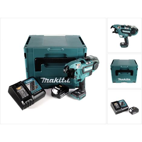 Makita DTR 180 RT1J Connecteur d'armature sans fil 18V Brushless pour fil de ligature 0,8mm dans Makpac + 1x 5,0Ah batterie + chargeur