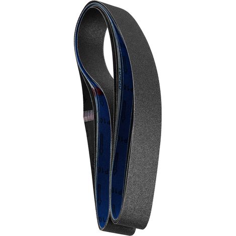 Bandes abrasives, 50 x 1830 mm, 6 bandes abrasives pour ponceuse à bande (grains 120, 240, 400, 600, 800 et 1000 chacun), en carbure de silicium, pour l'affûtage de couteaux, le travail des métaux, de (1/5)