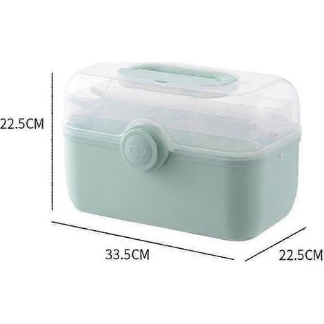 Boîte à pharmacie avec poignée de transport. boîte de rangement sécurisée pour médicaments de premiers secours à usage familial. organisateur de trousse de premiers secours pour cabinet méd