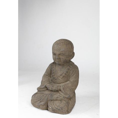 BURI Shaolin Buddha H 45cm aus Beton Deko Statue Figur Skulptur Buddhafigur (1/3)