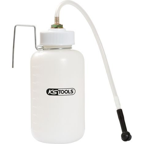 KS Tools Botella de recogida de líquido de frenos 1 litro Transparente (1/3)