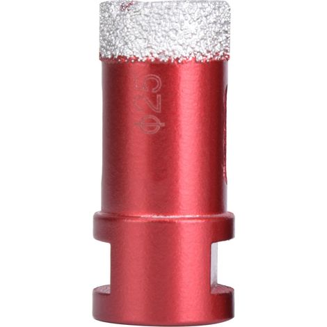 Scie cloche diamantée M14 pour meuleuse d'angle, pour marbre, carrelage et céramique, 25 mm