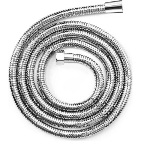 Flexible de Douche 2m Tuyau de douche en acier inoxydable avec protection anti-torsion, flexible douche universel avec double âme en laiton de qualité supérieure-Standard G1/2" (200cm) (1/5)