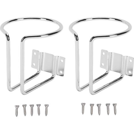 Anneau de bateau en acier inoxydable, 2 pièces, support de verre, boisson murale pour bateaux, Yachts, camping-cars (1/5)
