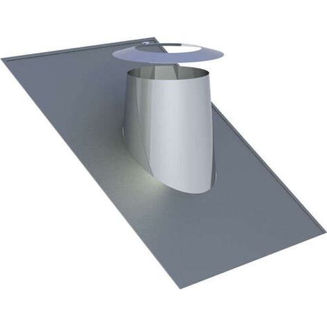 Solin de toit inox inclinaison 36-45° Ø 130 mm
