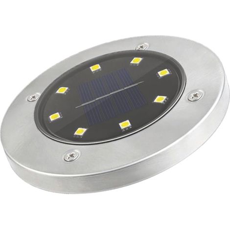 Luce Solare Segnapasso con Sensore Crepuscolare 8 LED x 0 2 Watt 10 Lumen (1/3)