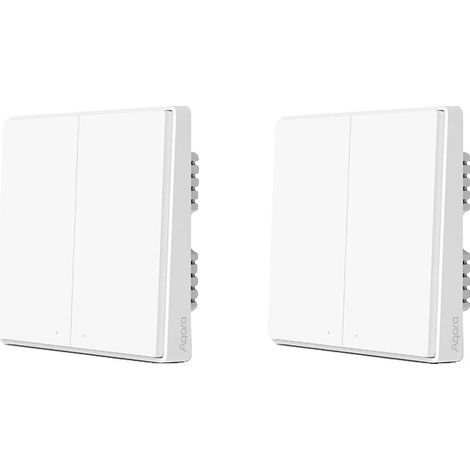Interrupteur mural intelligent, compatibilité ZigBee, télécommande sans fil, 2X D1 Pas de Neutre 2K (1/2)
