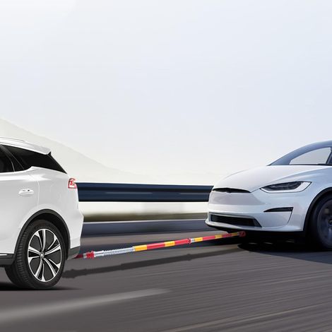 Barre de remorquage 8T, Barre de remorquage de 187 cm pour voitures, mât de remorquage en acier pour véhicules, SUV, camions (1/5)