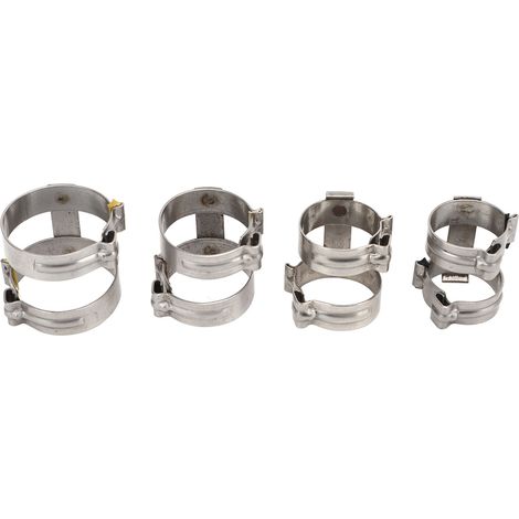 4 pinces de flexible de climatisation en acier inoxydable, colliers de serrage pour tuyaux AC, bagues de sertissage pour raccords R134 G6 G8 G10 G12 (1/5)
