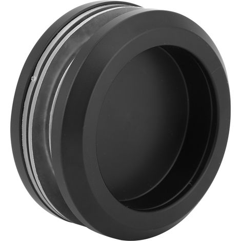 Poignée de porte coulissante ronde en verre en alliage d'aluminium noir, bouton de meuble (1/5)
