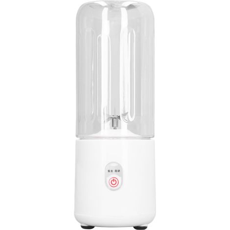 Mixeur portable multifonction 6 lames rechargeable USB, mini-mixeur à fruits, presse-agrumes, gobelet pour la maison et les étudiants, 500 ml, blanc (1/5)