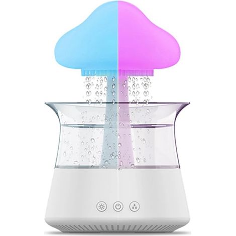 Umidificatore Rain Cloud PRO - Umidificatore Rain Cloud - Goccia di pioggia - Macchina per rumore bianco - Aiuto per dormire - Diffusore di aromi - Luce notturna - Lampada da scrivania