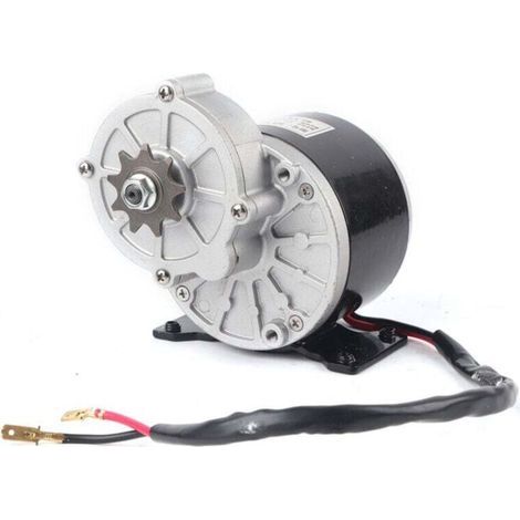 Motore elettrico con riduttore di velocità 12V 250W, con pignone a 9 denti, riduttore per motori DC a spazzole per biciclette e scooter elettrici (1/4)