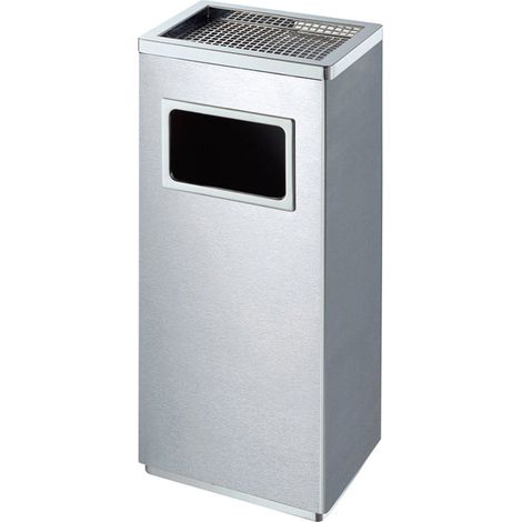 Cestino Gettacarte Posacenere 32x60,4x24,1 cm in Acciaio 16L per Interno Esterno (1/2)
