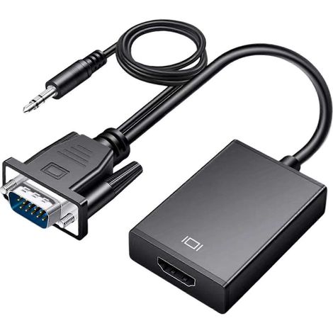 Convertisseur VGA vers HDMI, compatible avec les ordinateurs, les téléphones portables et -QH (1/5)