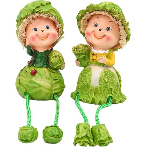 2x Dekorative Hängefigur aus Kunstharz – Skulptur für Regal, Arbeitsplatte oder Fensterbank, Original-Handwerkskunst
