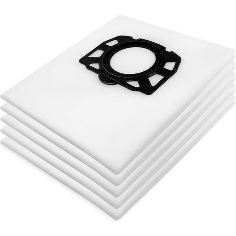5er-Pack Filterbeutel für Kärcher Staubsauger WD4, WD5, WD6, MV4, MV5, MV6 – Vliesstoff 487, Nass- und Trockensauger, Maße: 42 x 49 cm