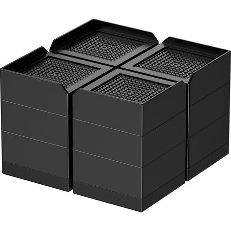 Lot de 4 rehausseurs de meubles de 10 cm - Hauteur réglable - Antidérapants - Pour lit, canapé, chaise - Charge maximale: 1000 kg (1/4)