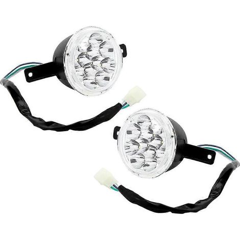 2 Stück 12V LED-Scheinwerfer (links und rechts) für Bull Farm Quad Motocross ATV 150cc 250cc