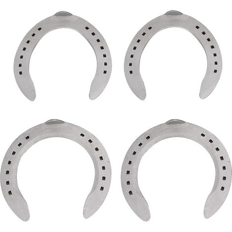 Ensemble de Fer à Cheval en Alliage D'aluminium 4 Pièces, Kit de Fer à Cheval Accessoires de Palmiers en Fer à Cheval pour Hippodrome de Courses de Chevaux (Taille 4) (1/5)