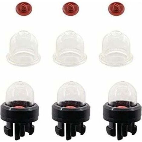 Juego de 3 bombas de cebado para motosierras Stihl FS38, FS40, FS45, FS50, FS55, FS75, FS80, FS85. Compatible con las marcas Ryobi, McCulloch y Husqvarna. -Crezuo