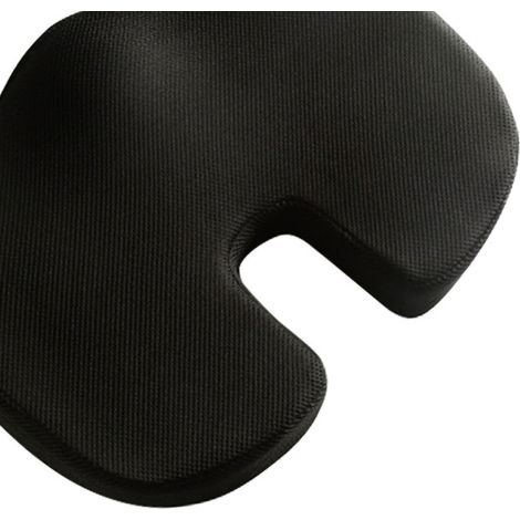 Coussin de siège en mousse à mémoire de forme, maille douce et confortable à rebond lent, idéal pour le bureau, la voiture, les personnes souffrant d'hémorroïdes et les femmes enceintes. (1/4)