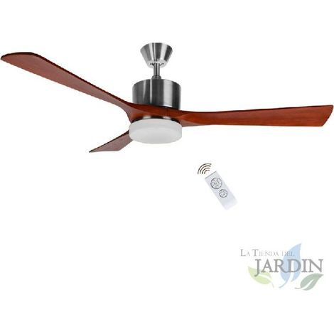 Ventilador de Techo Orbegozo, 3 Aspas de Madera, Luz LED, Mando a Distancia  Ventilador de Techo