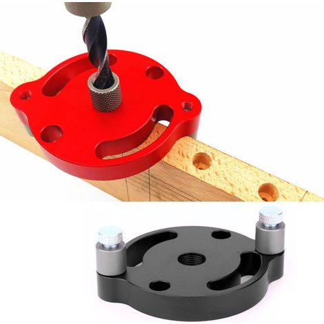 Lochzange für Holzplatten, Aluminiumlegierung, Zentrierlehre, Holzbearbeitungswerkzeug X600-1-Schwarz (1/5)
