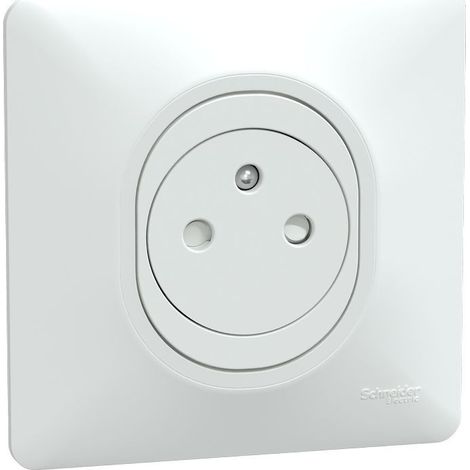 Schneider Electric – Prise affleurante 2P+T 16A S321052 – Bornes auto – Blanc – Raccordement 1 x 1,5 à 2 x 4 mm² – IK04 IP21D (1/3)