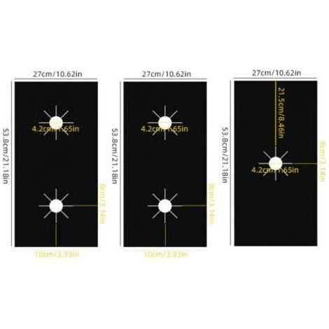 3Pcs Plaque de Cuisson à Gaz Protection en Téflon, Tapis de Cuisinière à Gaziniere Gaz Réutilisables, Protection d'écran Anti-adhésif, Nettoyage Rapide (1/4)