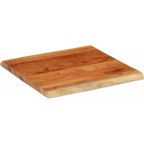 Maison Exclusive - Piano Tavolo 80x80x3,8 cm Quadrato Massello Acacia Bordi Vivi