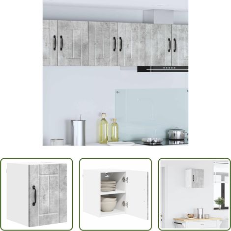 Küchenwandschrank -  Küchenschrank Lucca Beton Grau 30 x 31 x 40 cm Holzwerkstoff