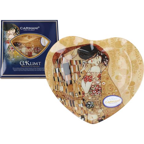 Carmani, plato decorativo y utilitario Klimt/Kiss 24,5x23cm (1/2)