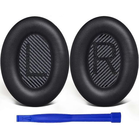 Coussinets de rechange professionnels pour casques Bose QuietComfort 35 (QC35) et Quiet Comfort 35 II (QC35 ii), coussinets en cuir plus souple, sans (1/4)