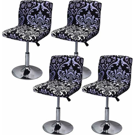 Linghhang – Housse de chaise de bar extensible – Tissu durable infroissable – Dimensions 35-45 cm – Lot de 4 pièces pour salle à manger