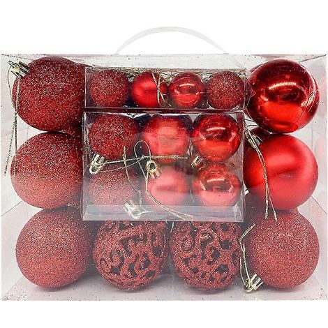 Décorations de Noël vertes pour sapin de Noël (50 pièces) - Boules de Noël décoratives de styles variés - Idéales pour les fêtes. (1/5)