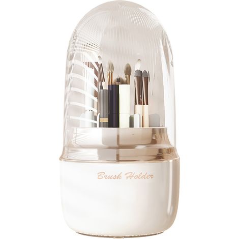 Bella Aufbewahrungsbox für Kosmetik und Pinsel, geräumig, weißes Acryl, perfekt für den Schminktisch