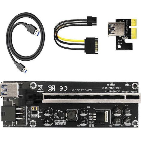 128 mm Länge, schnelle und stabile Datenübertragung, PCI-E Riser, 12-V-Stromversorgungs-LED (1/5)