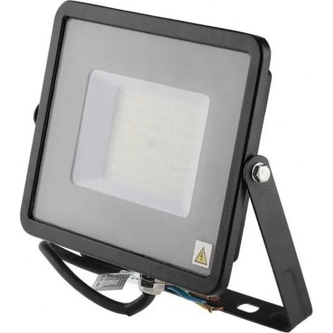 V-TAC PRO VT-56-B-N 50W Led Flutlicht schwarz slim Chip Samsung smd Hohe Lumen 115LM/W Kaltweiß 6500K IP65 - SKU 21761