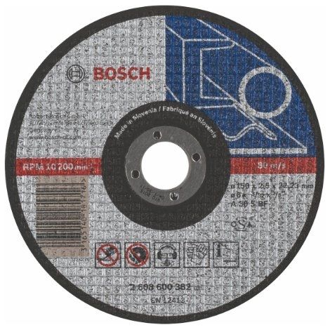 Bosch – Disque à tronçonner 150mm 2608600382 – Épaisseur 2,5mm – Alésage 22,23mm – Pour métal – Compatible meuleuses d'angle