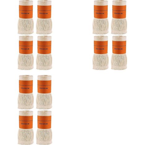 Lot de 12 mèches pour poêle à pétrole (usage intérieur), mèches de rechange pour chauffage au pétrole (1/5)