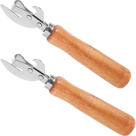 Ouvre bote Manuel 2pcs avec Poignée en Bois et Acier Inoxydable (1/5)