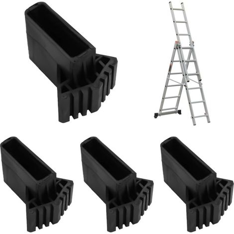 Embout Escabeau, 4 Pièces Pied Echelle Caoutchouc, Antidérapants Couvre-Pieds d'échelle, Pieds d'échelle en Caoutchouc pour échelles Télescopiques, échelles Techniques, échelles à Chevron (1/5)