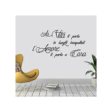 Italienisches Lebensmotto als Wandtattoo für Wohnzimmer, Schlafzimmer und Kinderzimmer (1/4)