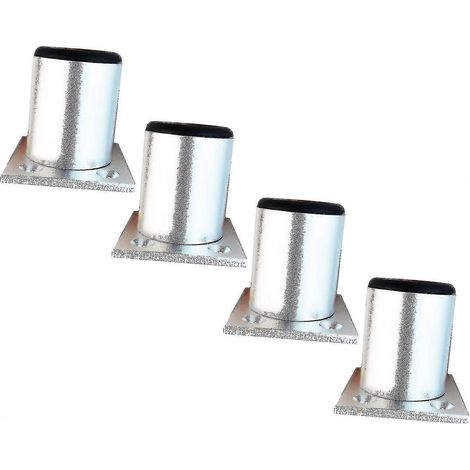 Pieds réglables en hauteur (4 pièces), hauteur 5 cm, épais, pour meubles (table, armoire), en alliage d'aluminium, hauteur réglable de 0 à 15 mm, livrés avec des embouts en acier inoxydable. (1/4)