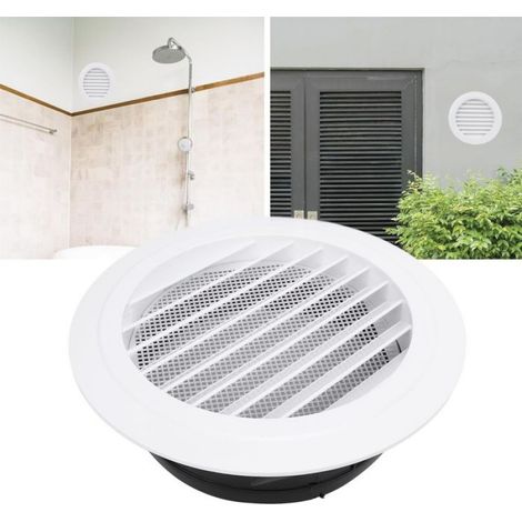 Couvercle d’aération rond de 200 mm Couvercle de ventilation rond en plastique ABS blanc, couvercle de Grille de auto mise (1/4)