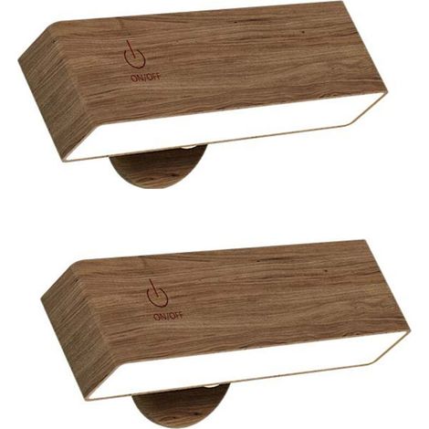 SABIR Applique Murale LED Intérieure 2PC, Avec Batterie de 4000 mAh, Rotation 360°, Réglage de la Luminosité, Applique Murale Sans Fil, lampe de chevet tactile, lampe de lecture (1/5)