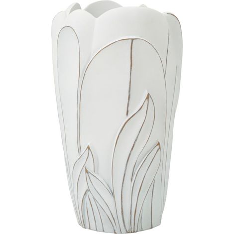 Vaso decorativo in resina bianca, Ø29x48 cm – Gardy (1/5)