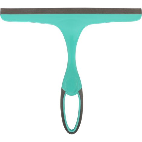 Hand Held Wiper Blade Window Squeegee, Turquoise/Grey